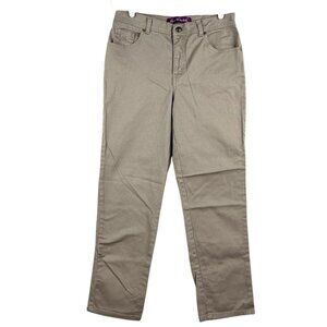 Gloria Vanderbilt Women's Brown Pants Size 10 Short Stretch High Rise Classic